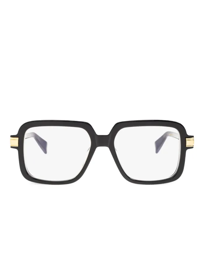Balmain Eyewear Balmain Eyewear スクエアフレームメガネ - ブラックの商品画像