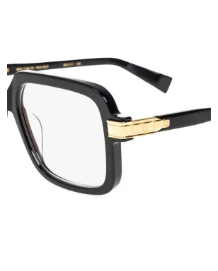 Balmain Eyewear スクエアフレームメガネ - ブラック - サムネイル2