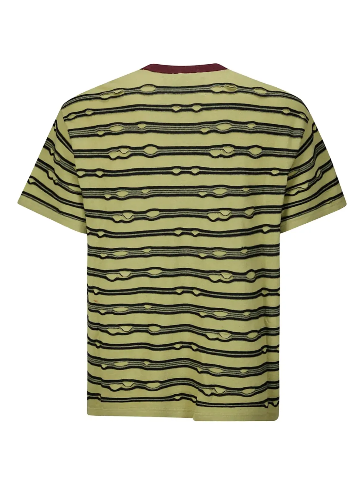 Brain Dead distressed striped T-shirt - Green - 画像2