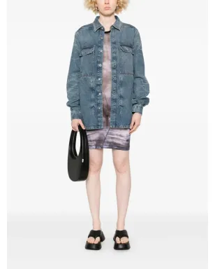 Rick Owens DRKSHDW デニムオーバーシャツ ブルー - サムネイル2