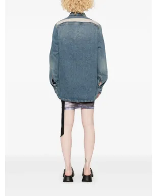 Rick Owens DRKSHDW デニムオーバーシャツ ブルー - サムネイル4