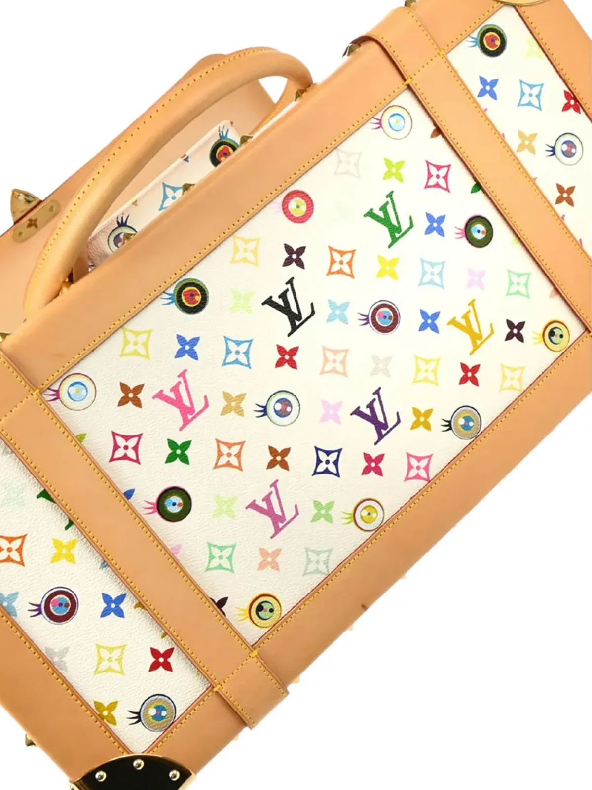 Louis Vuitton ビンテージ x Takashi Murakami 2003 Eye Love Sac Gigantic ハンドバッグ - ホワイト - 画像5