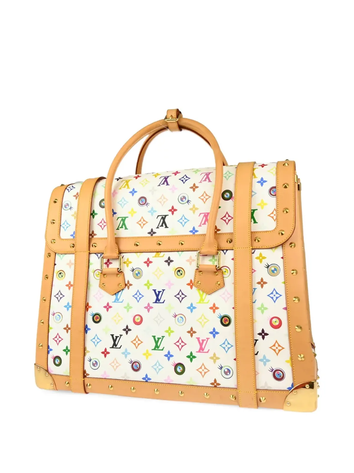 Louis Vuitton ビンテージ x Takashi Murakami 2003 Eye Love Sac Gigantic ハンドバッグ - ホワイト - 画像2