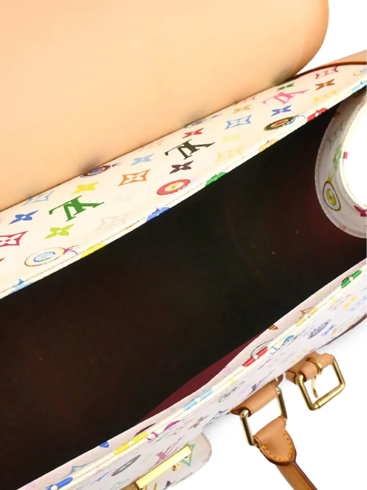 Louis Vuitton ビンテージ x Takashi Murakami 2003 Eye Love Sac Gigantic ハンドバッグ - ホワイト - 画像4