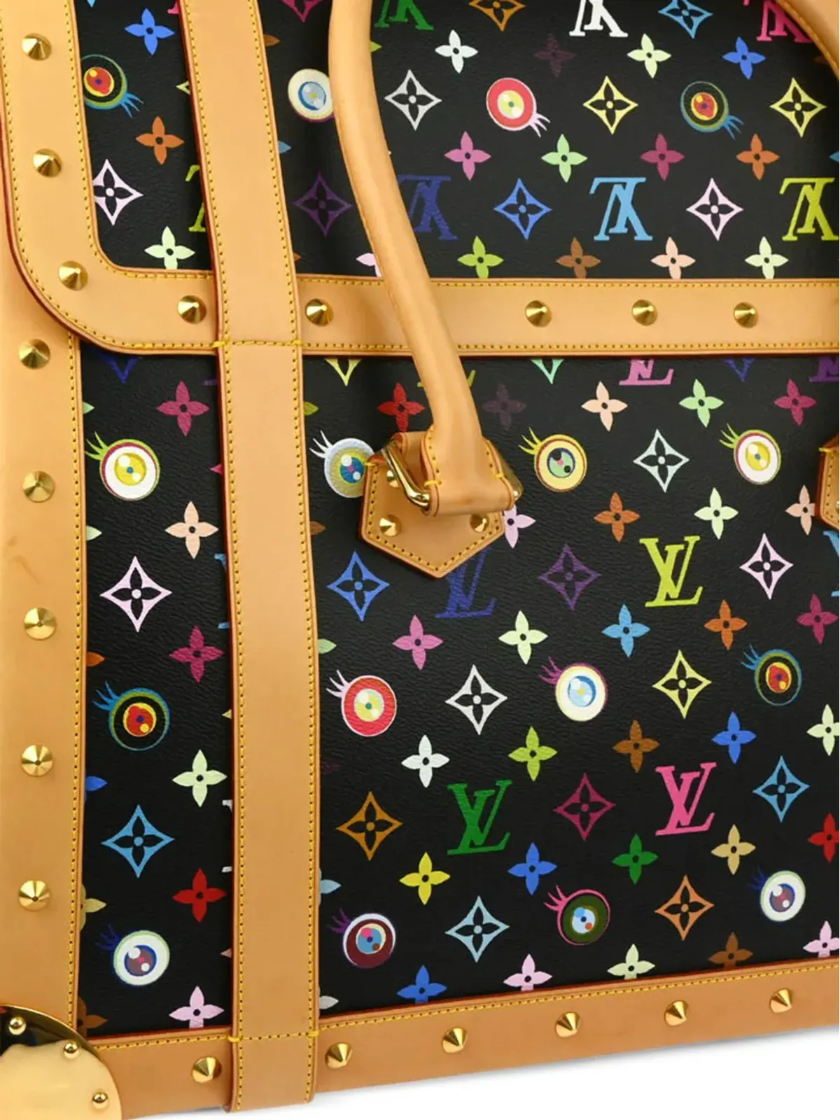 Louis Vuitton ビンテージ × Takashi Murakami 2003 Eye Love Monogram トートバッグ - ブラック - 画像3