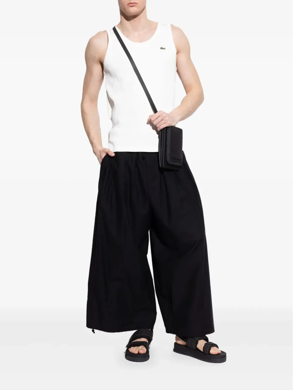 Emporio Armani ロゴジャカード サンダル - ブラック - 画像5