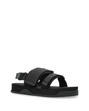 Emporio Armani ロゴジャカード サンダル - ブラック - サムネイル2