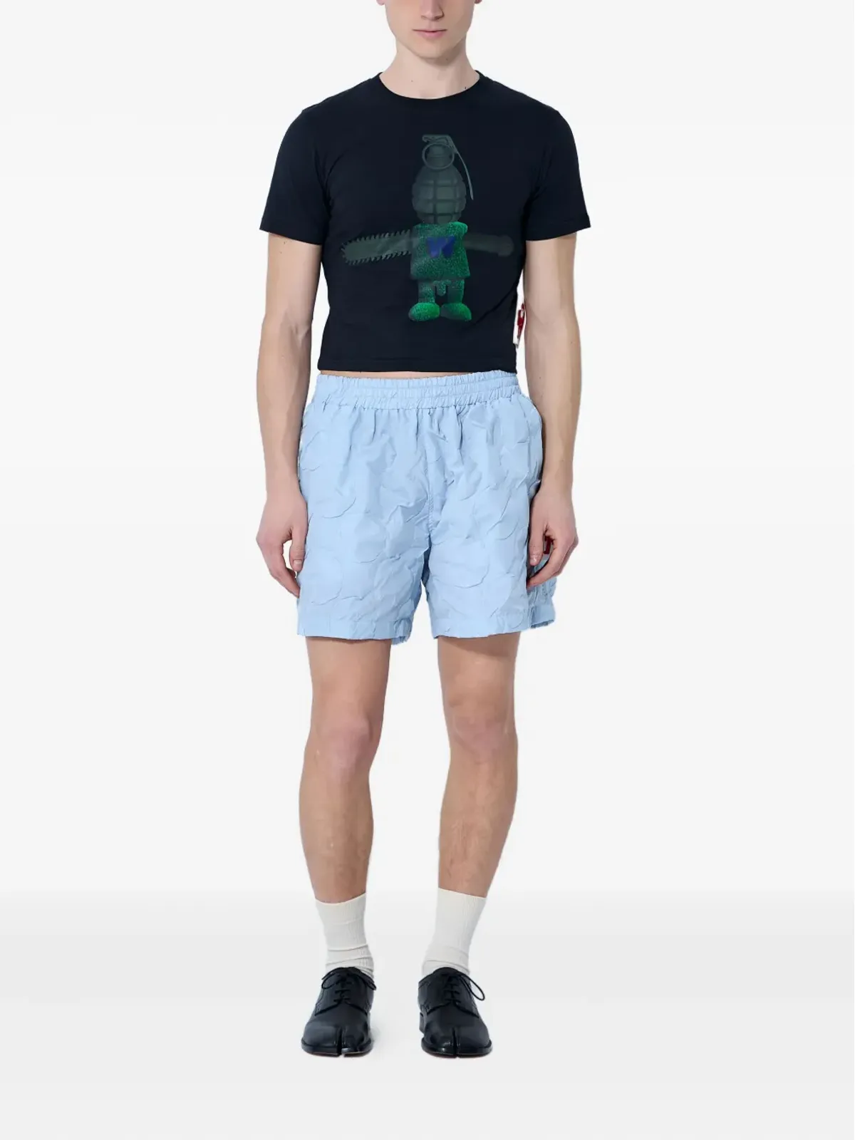 Walter Van Beirendonck キルテッドショーツ - ブルー - 画像2