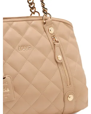 LIU JO キルテッド トートバッグ ピンク - サムネイル4