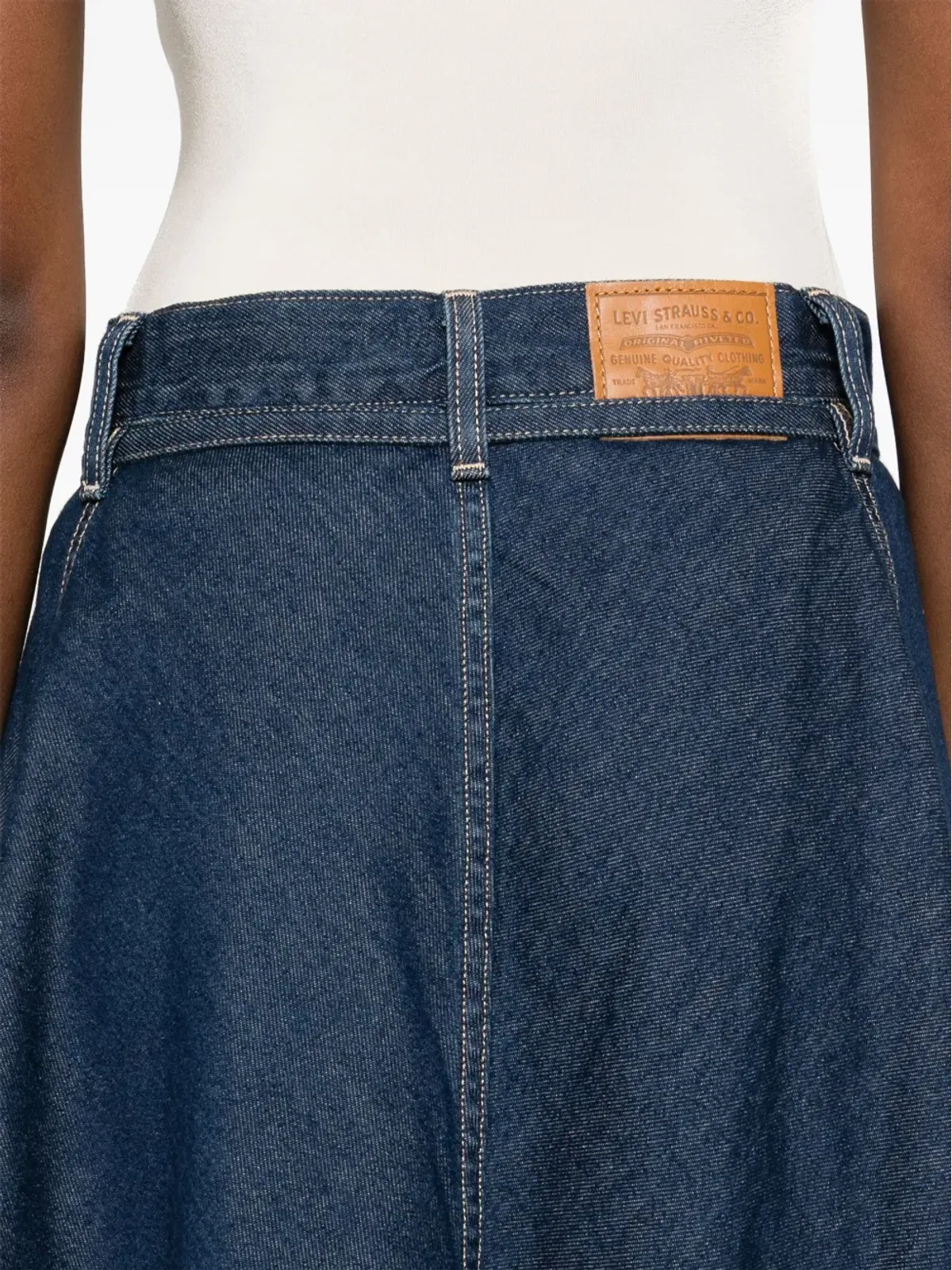 Levi's XLマキシスカート ブルー - 画像5