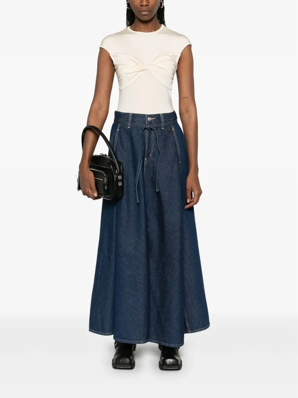 Levi's XLマキシスカート ブルー - 画像2