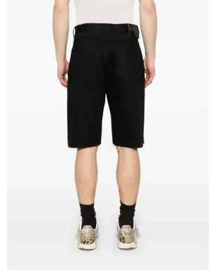 Rick Owens DRKSHDW ゲス・カットオフ ショーツ ブラック - サムネイル4