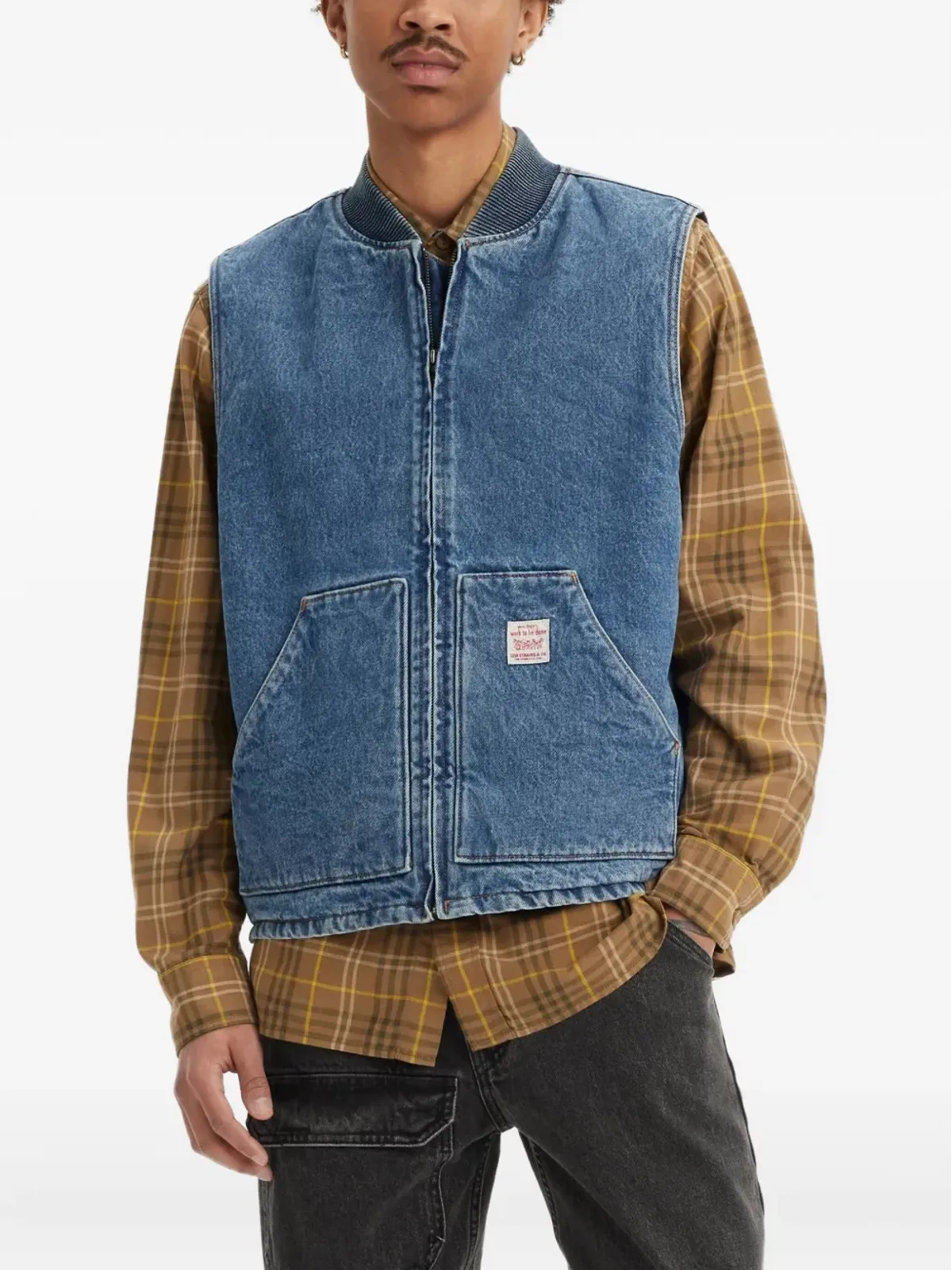 Levi's Sansome ジップポケット付きジレ - ブルー - 画像2