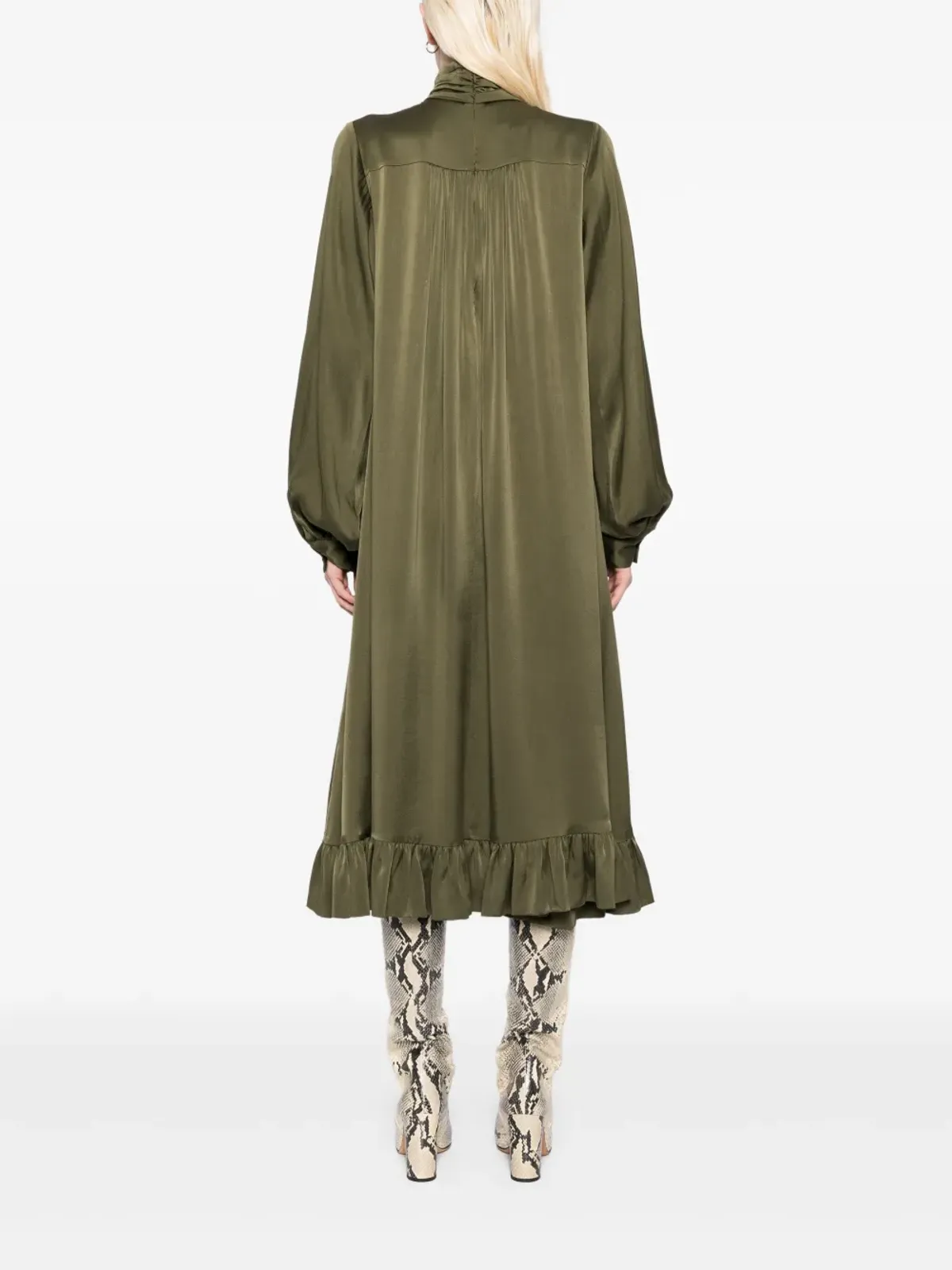 Cynthia Rowley モンロー・シルク・シャルムーズ・ドレス - 画像4