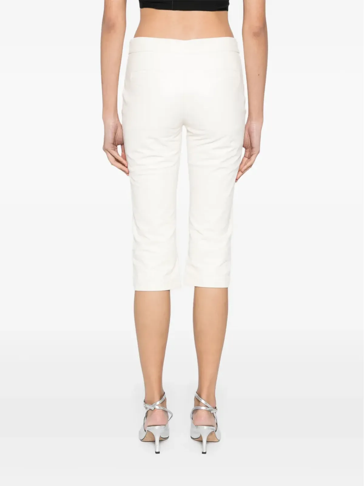 Cynthia Rowley Downtown レザー クロップドパンツ - 画像4