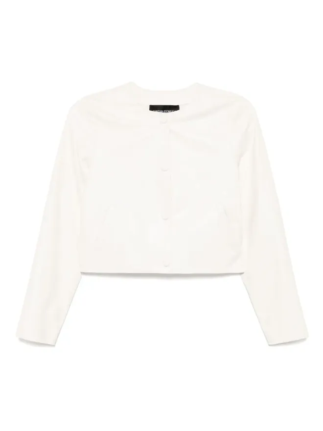 Cynthia Rowley Cynthia Rowley Downtown cropped leather jacketの商品画像