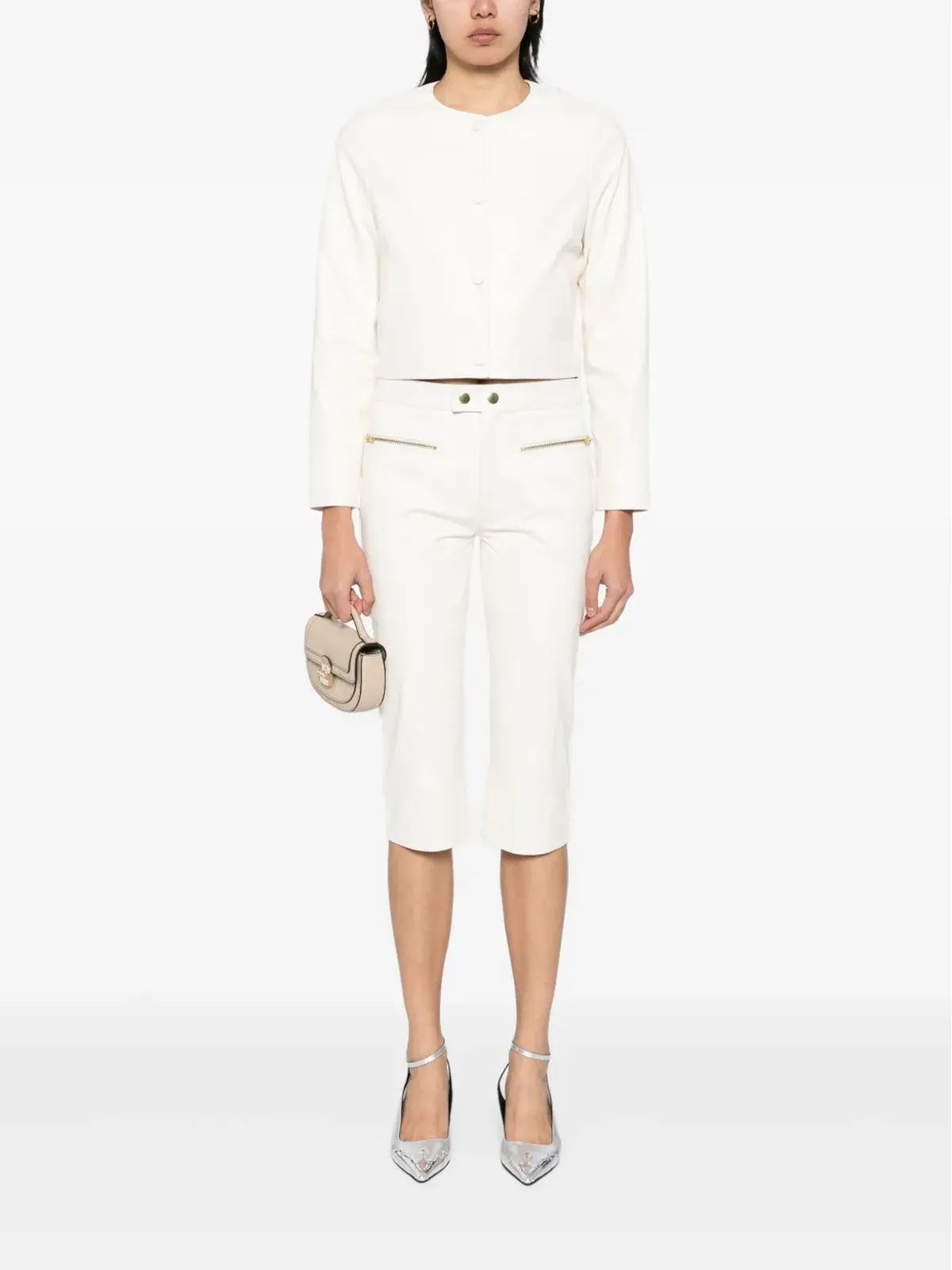 Cynthia Rowley Downtown cropped leather jacket - 画像2