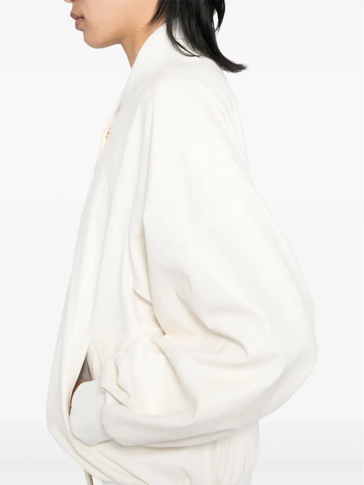 Cynthia Rowley ダウンタウン レザー ボンバー ジャケット - ニュートラル - 画像5