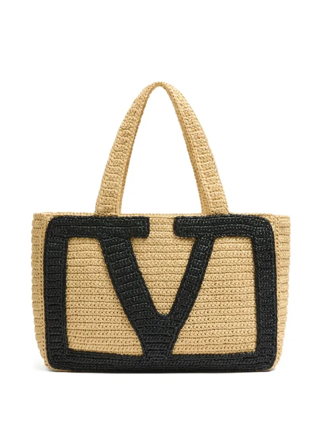Valentino Garavani Valentino Garavani ビバ・スーパースター ラフィア トートバッグの商品画像