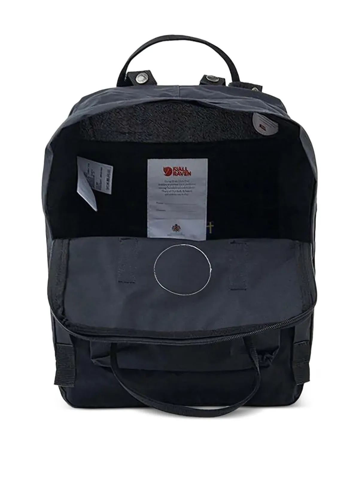 Fjällräven Kånken ロゴバックパック ブラック - 画像3
