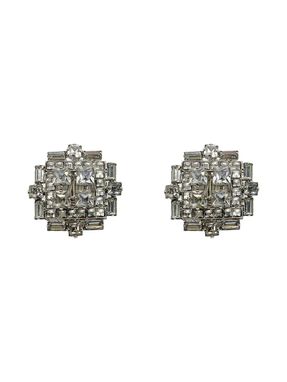 ビンテージ Christian Dior ペンダントネックレス＆イヤリング - シルバー - 画像2