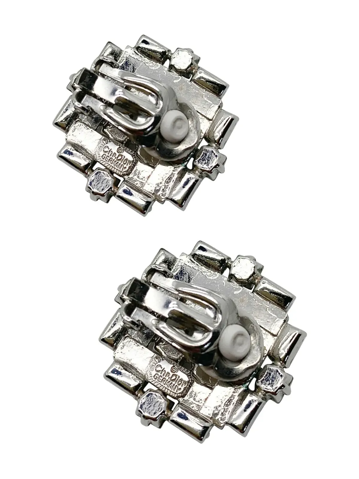 ビンテージ Christian Dior ペンダントネックレス＆イヤリング - シルバー - 画像3