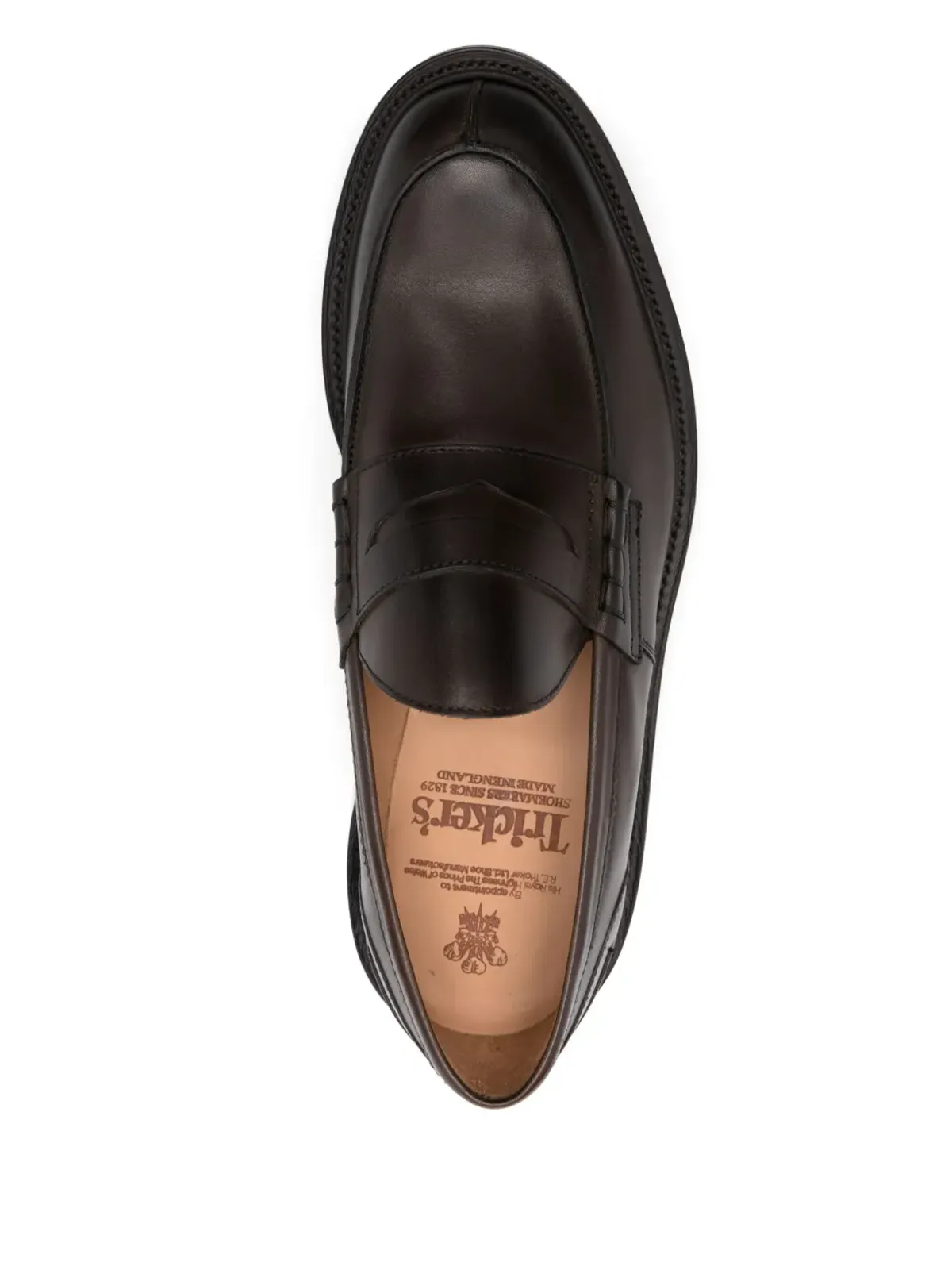 Tricker's レザー ローファー ブラウン - 画像4