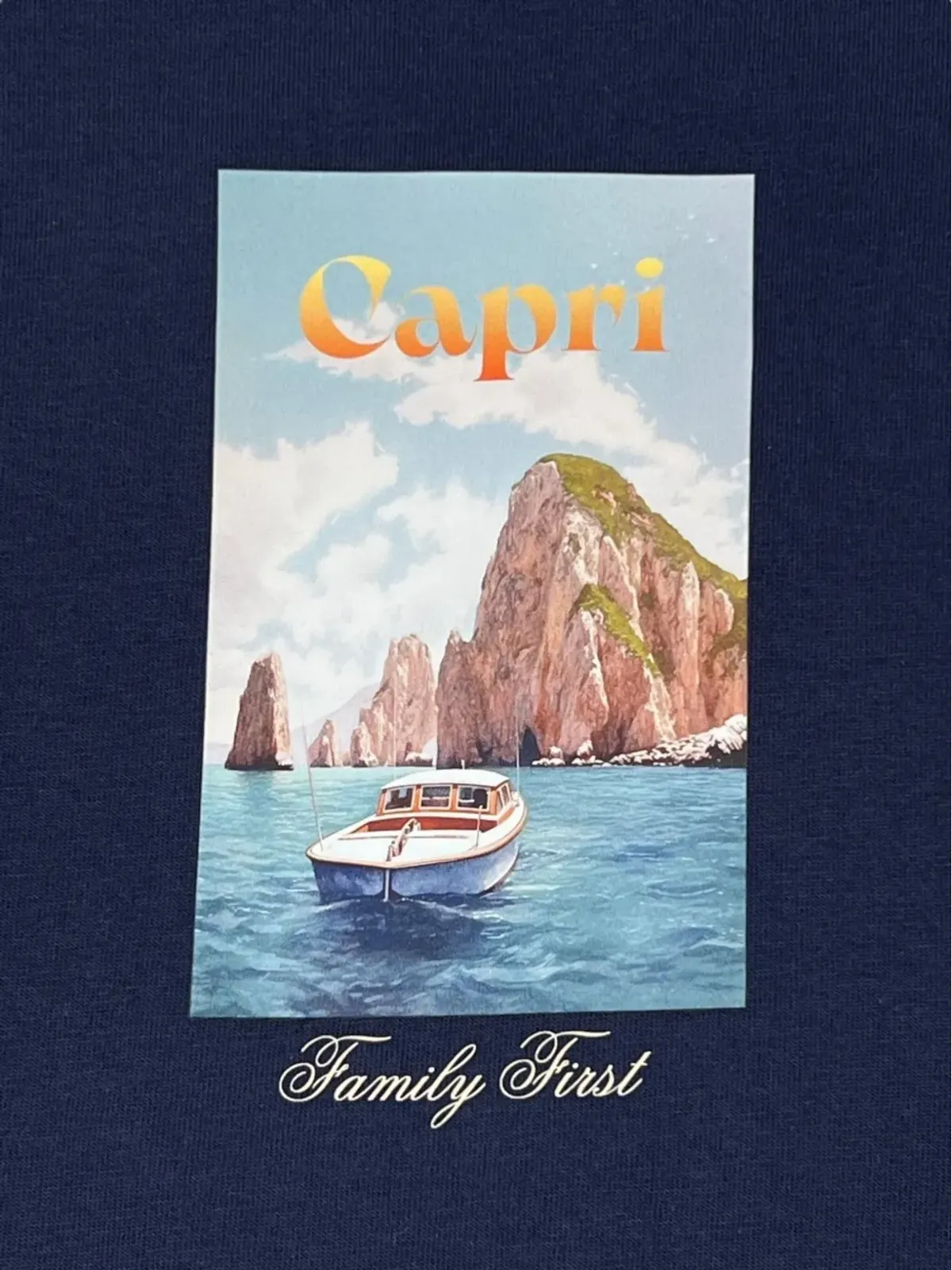 Family First カプリTシャツ ブルー - 画像4
