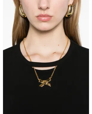 Elisabetta Franchi ネックレスディテールTシャツ ブラック - サムネイル5