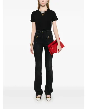 Elisabetta Franchi ネックレスディテールTシャツ ブラック - サムネイル2