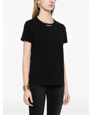 Elisabetta Franchi ネックレスディテールTシャツ ブラック - サムネイル3