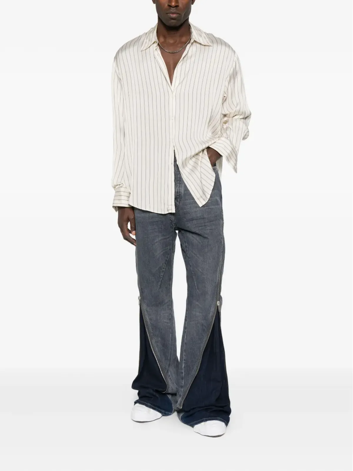 Rick Owens DRKSHDW ボラン バナナ ジップディテール ジーンズ - 画像2