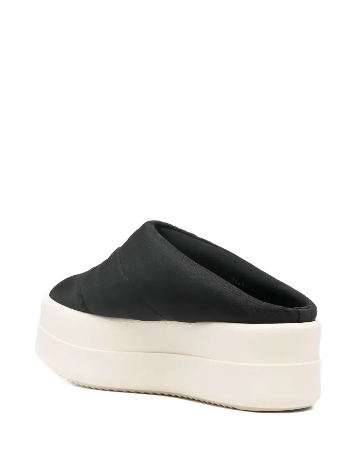 Rick Owens DRKSHDW キルテッド・プラットフォーム・スリッパ ブラック - 画像3