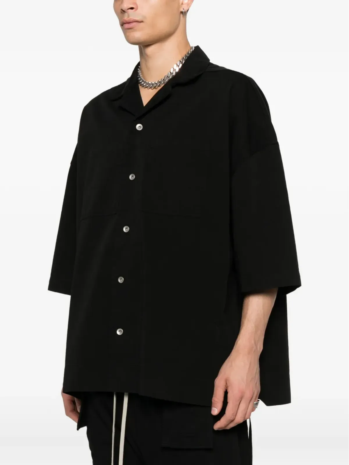 Rick Owens DRKSHDW トミー シャツジャケット ブラック - 画像3