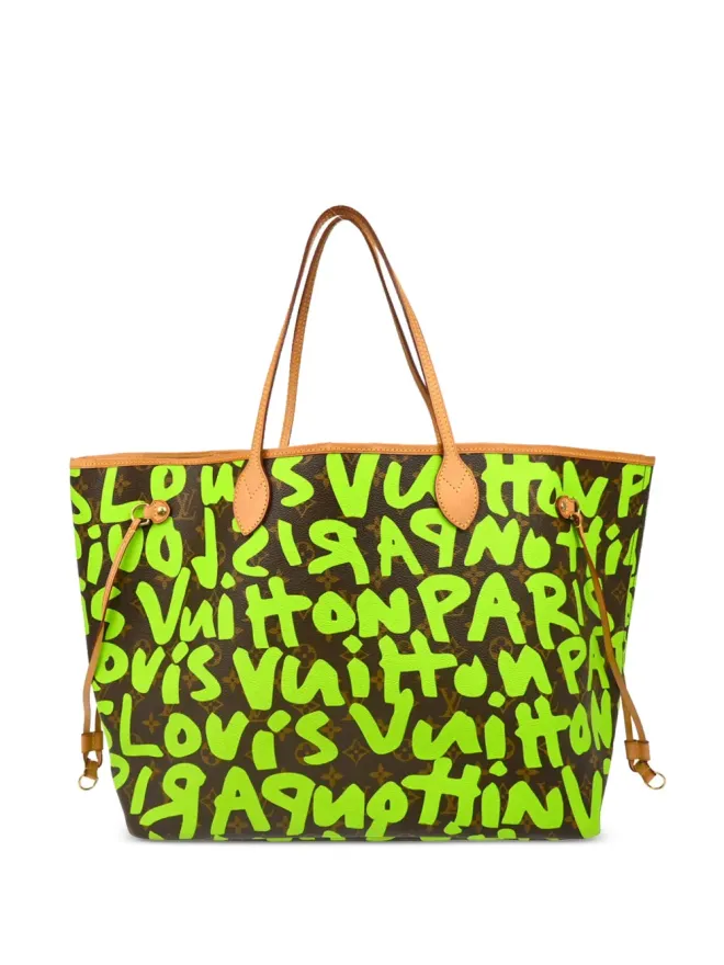 Louis Vuitton Pre-Owned Louis Vuitton ビンテージ x Stephen Sprouse 2009 Neverfull GM トートバッグ - グリーンの商品画像