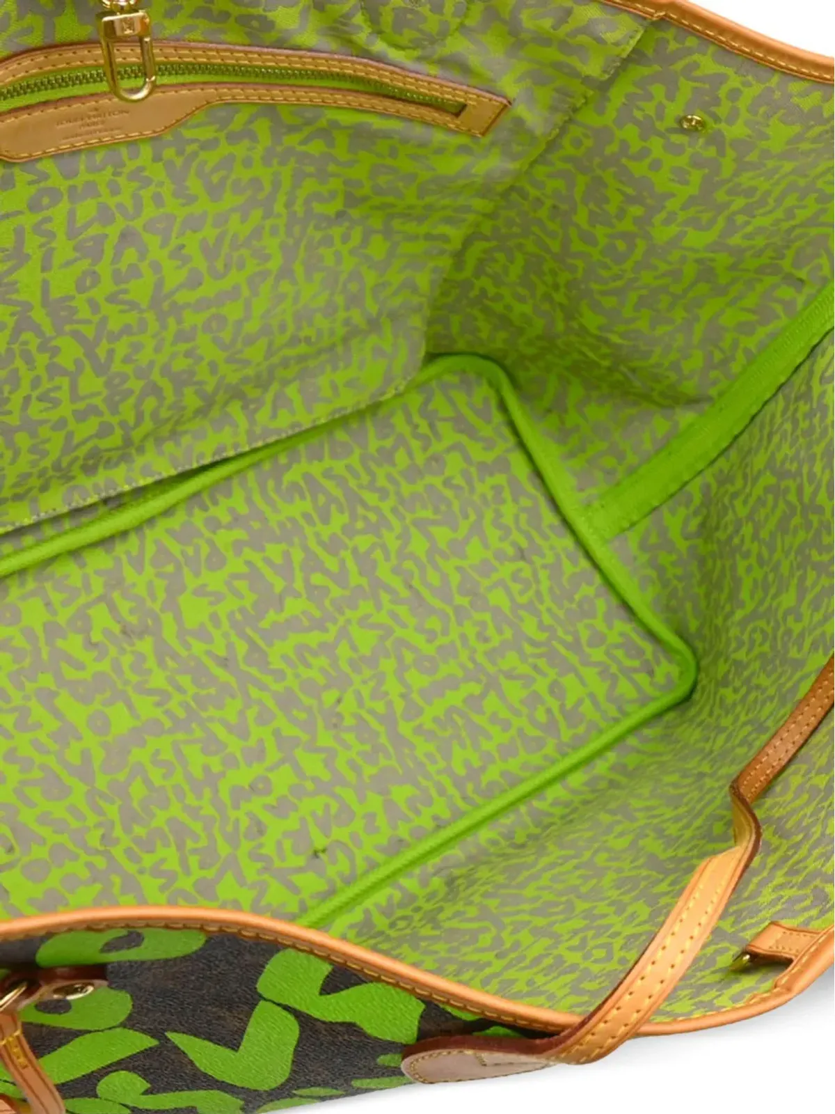 Louis Vuitton ビンテージ x Stephen Sprouse 2009 Neverfull GM トートバッグ - グリーン - 画像4
