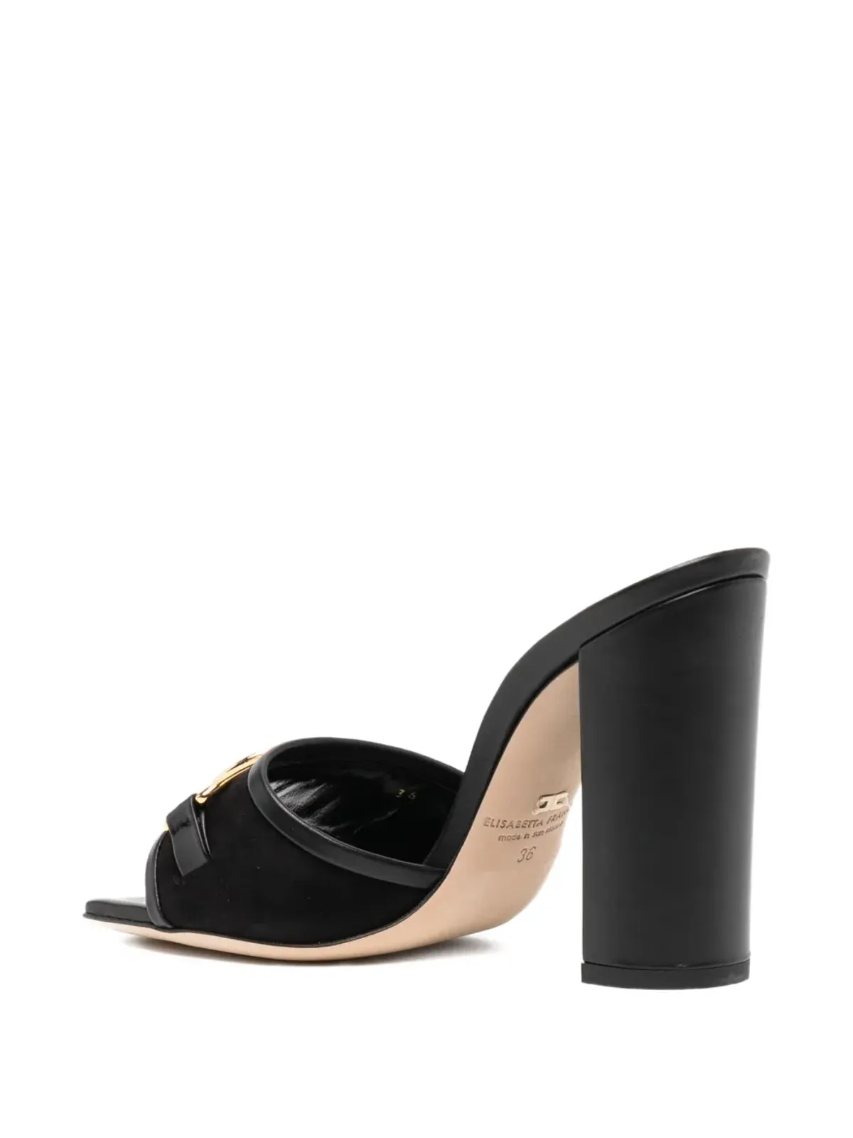 Elisabetta Franchi 100mm ロゴバックル サンダル - 画像3