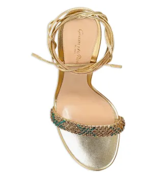 Gianvito Rossi 105mmラインストーン装飾サンダル - ゴールド - サムネイル4