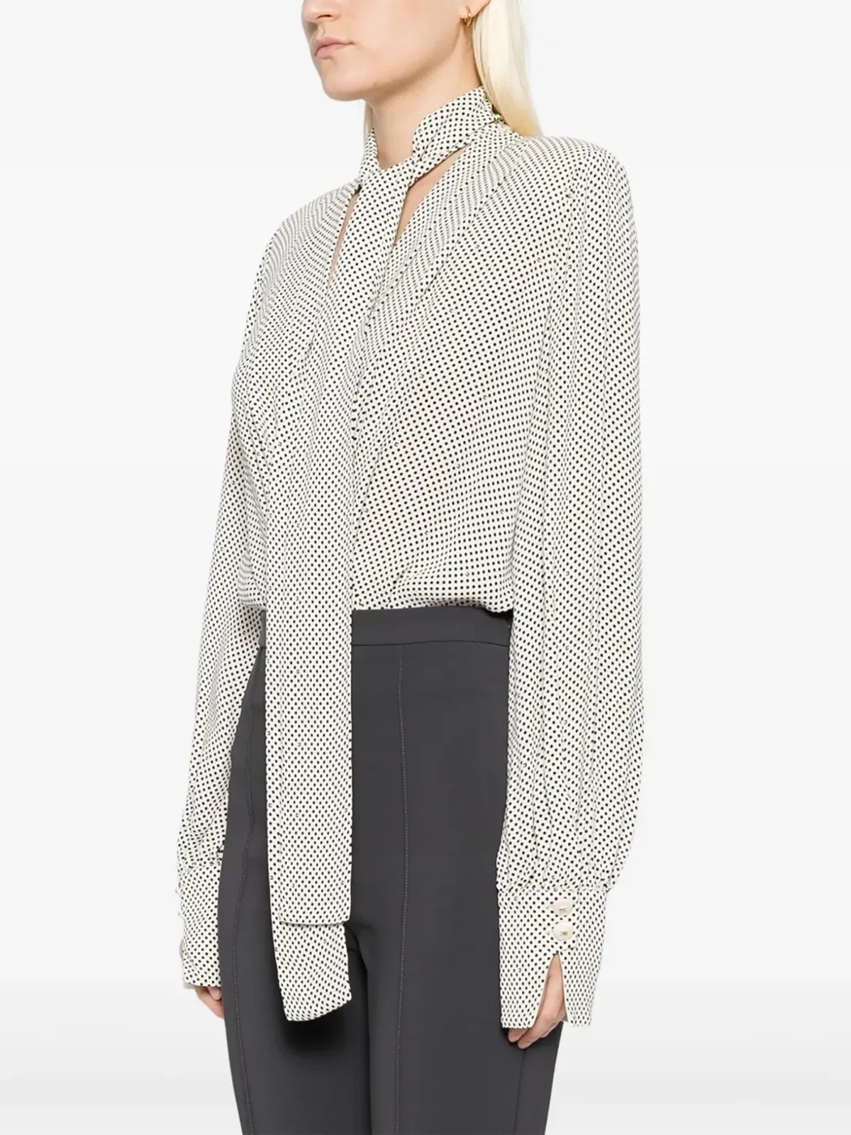 Elisabetta Franchi polka-dot top - White - 画像3