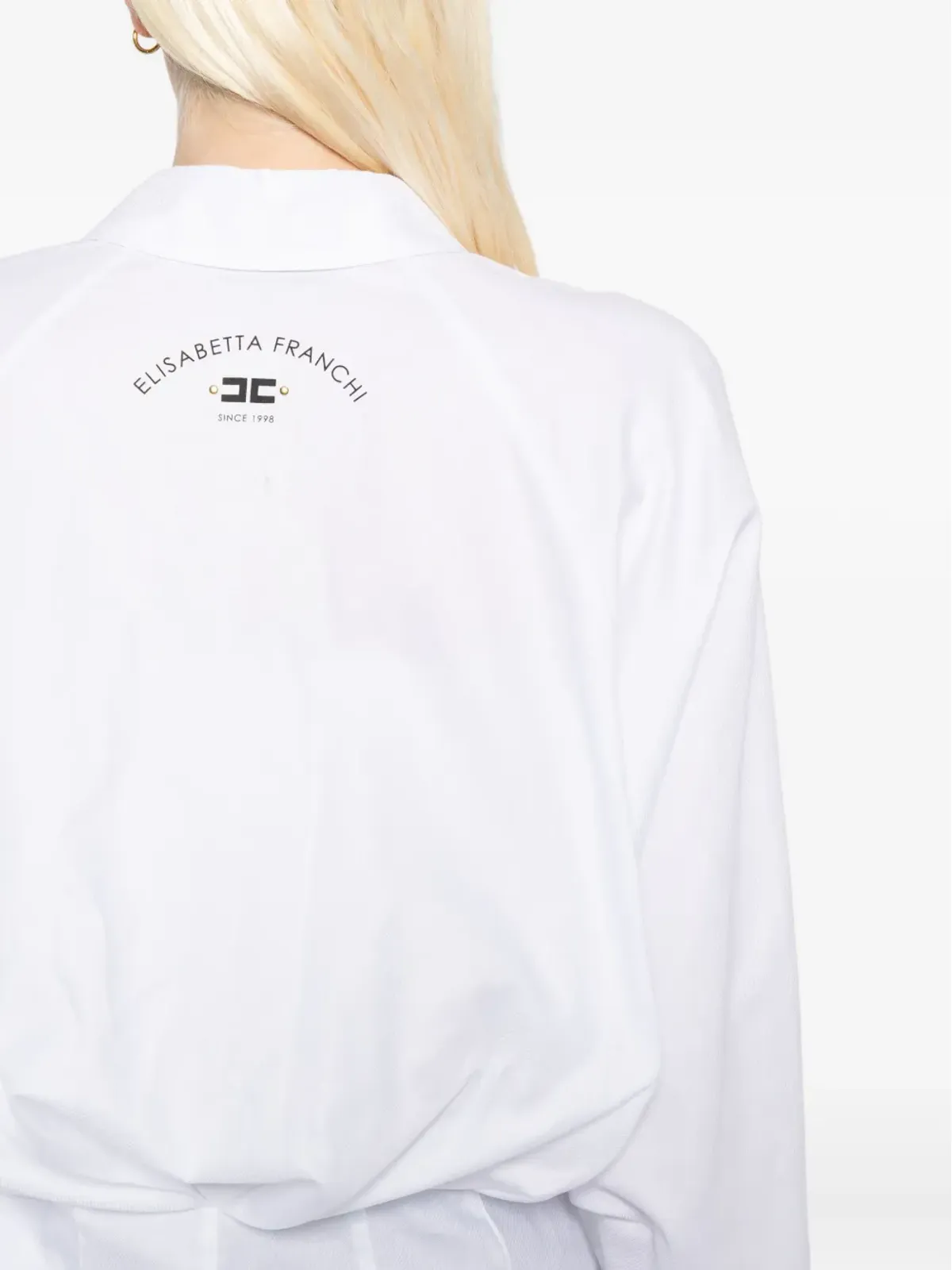 Elisabetta Franchi コットンシャツ - ホワイト - 画像5