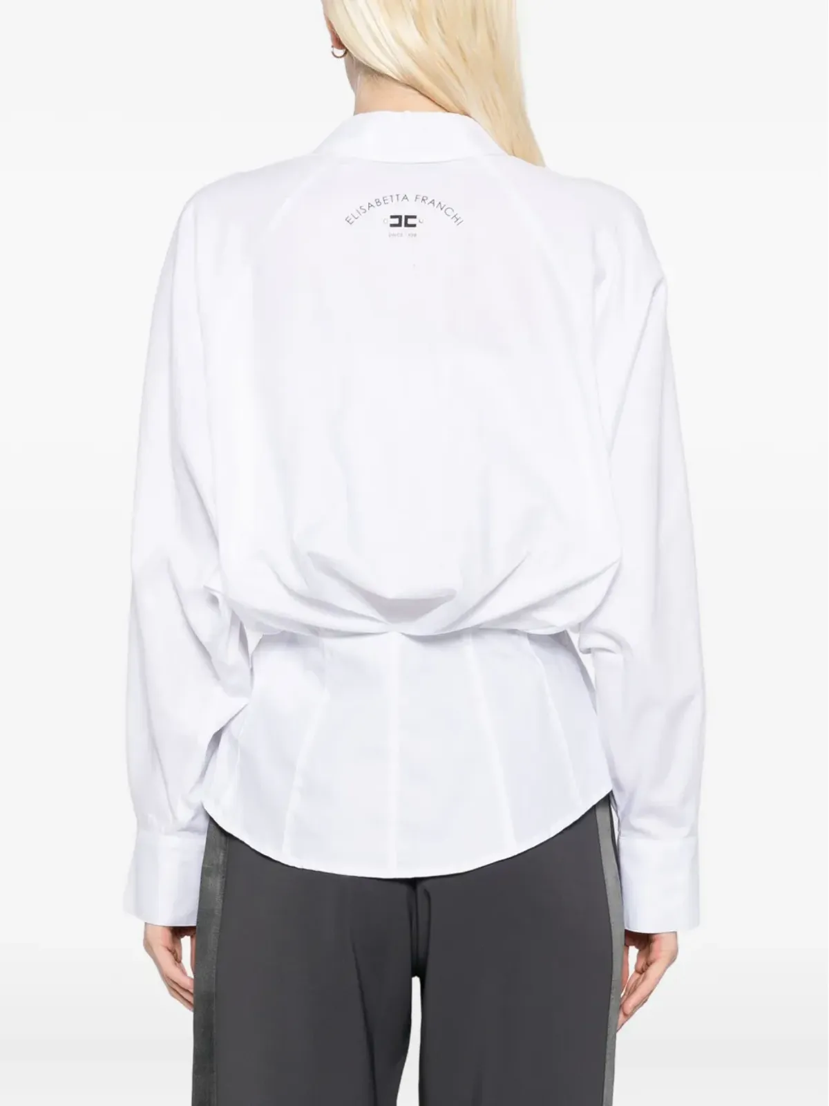 Elisabetta Franchi コットンシャツ - ホワイト - 画像4