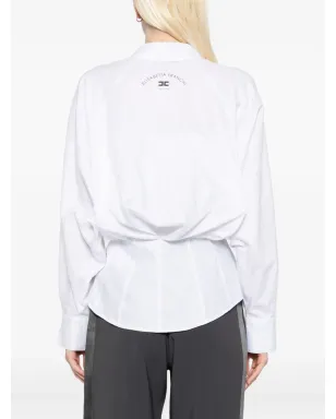 Elisabetta Franchi コットンシャツ - ホワイト - サムネイル4