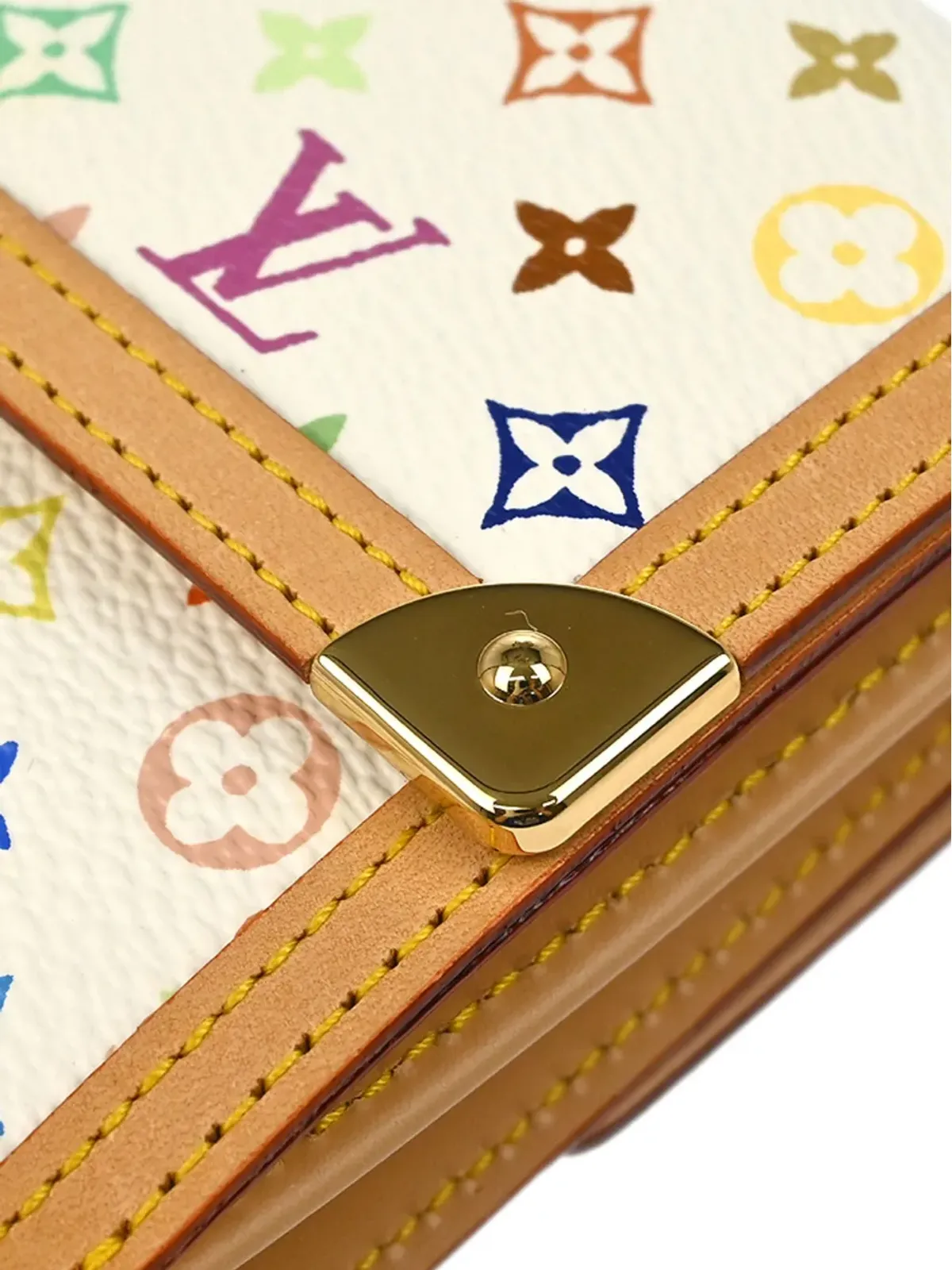 Louis Vuitton ビンテージ x 村上隆 2005 モノグラム ウォレット - ホワイト - 画像5