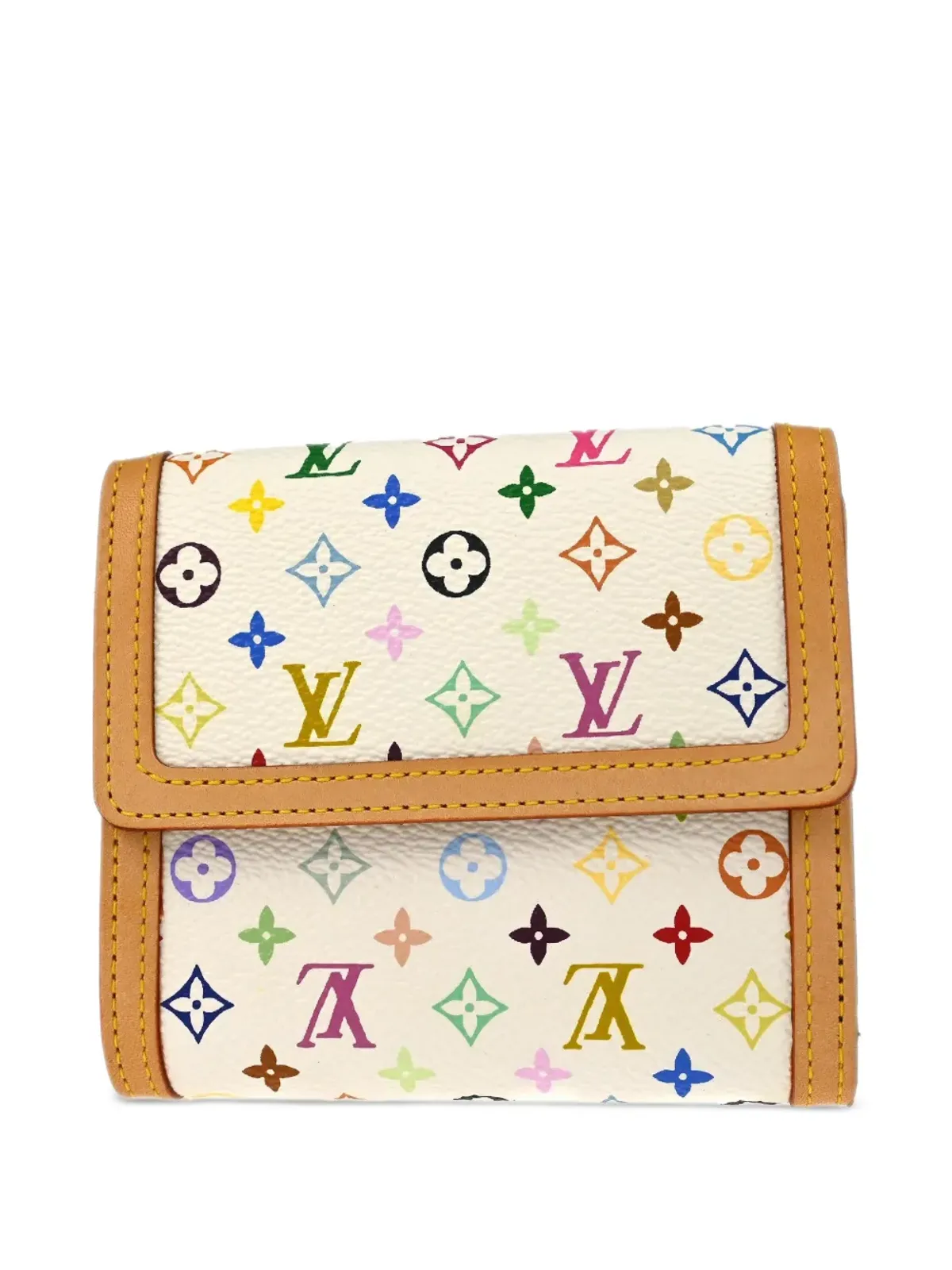 Louis Vuitton ビンテージ x 村上隆 2005 モノグラム ウォレット - ホワイト - 画像2