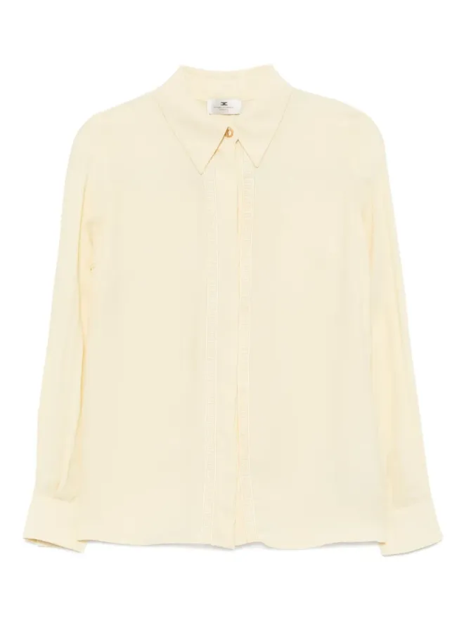 Elisabetta Franchi Elisabetta Franchi レター刺繍シャツ イエローの商品画像