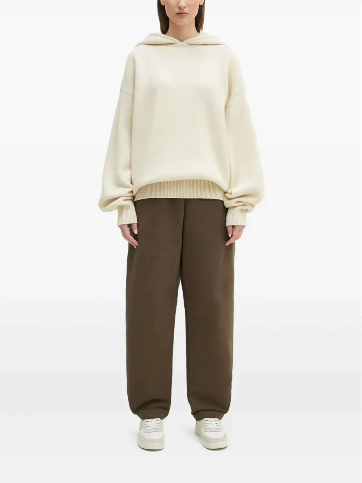Pangaia DNA elastic-waistband sweatpants - Brown - 画像1