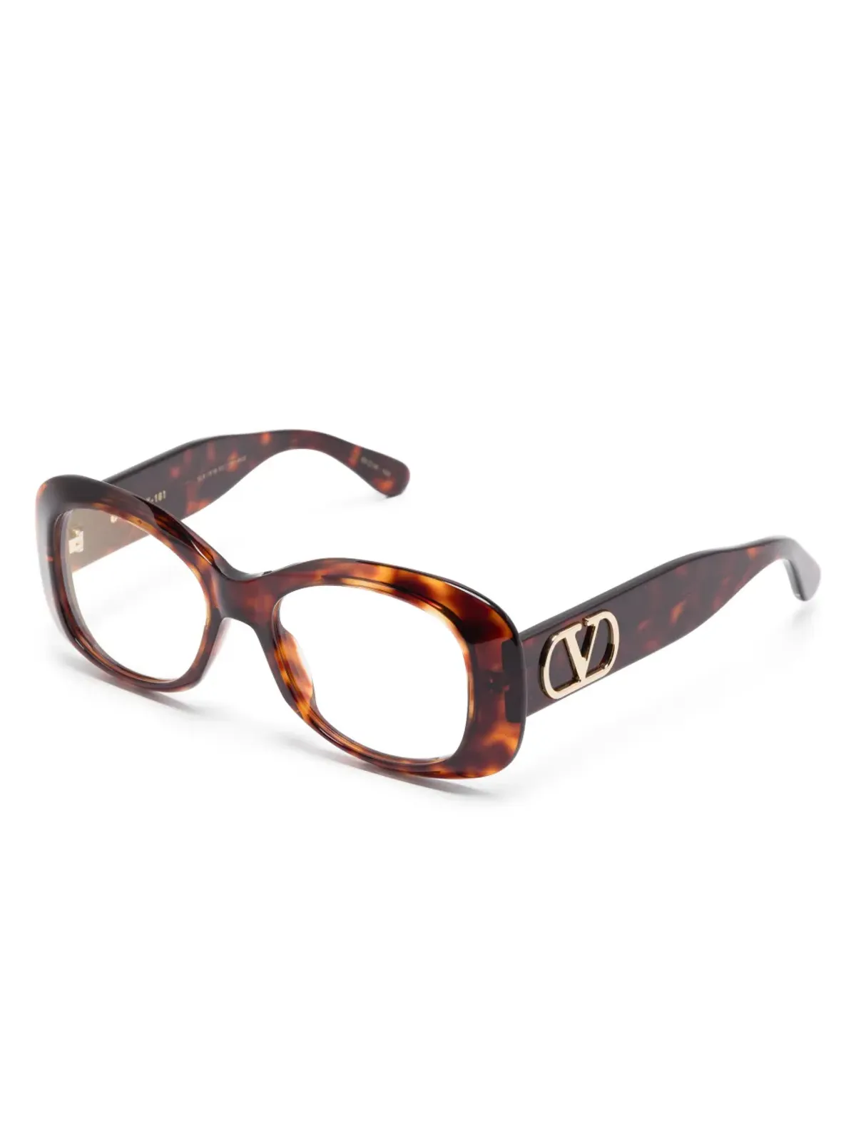 VALENTINO GARAVANI EYEWEAR オーバルフレーム眼鏡 - ブラウン - 画像2