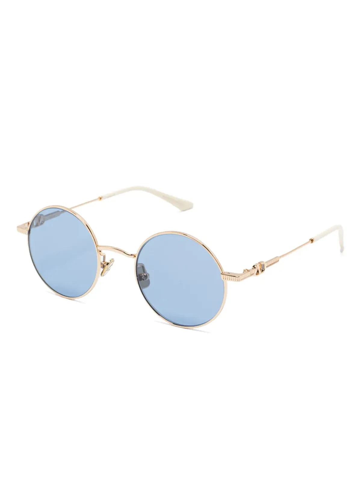 VALENTINO GARAVANI EYEWEAR ラウンドフレームサングラス - ゴールド - 画像2
