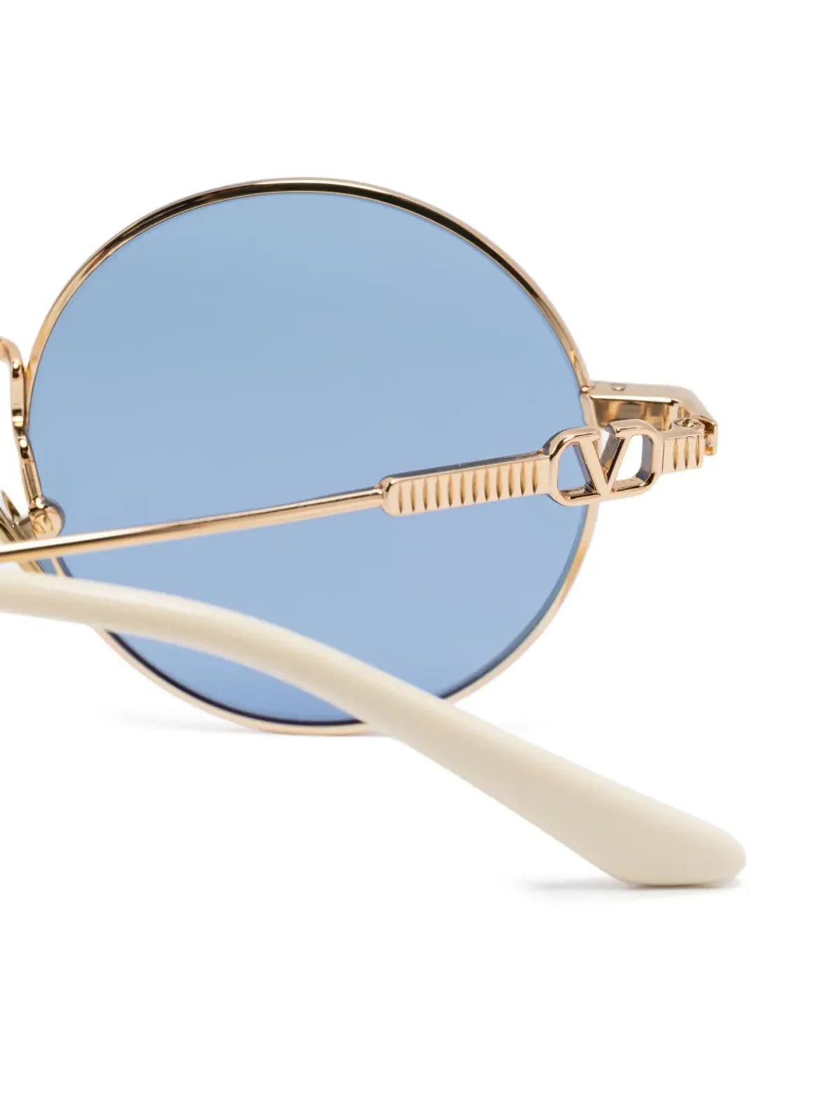 VALENTINO GARAVANI EYEWEAR ラウンドフレームサングラス - ゴールド - 画像3