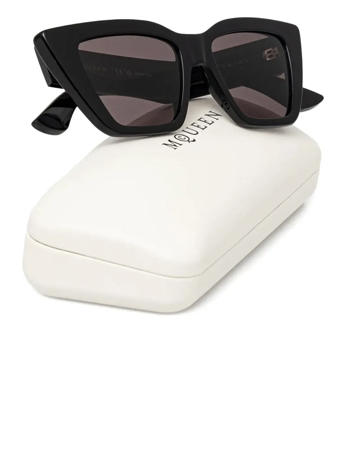 Alexander McQueen Eyewear キャットアイサングラス ブラック - 画像3
